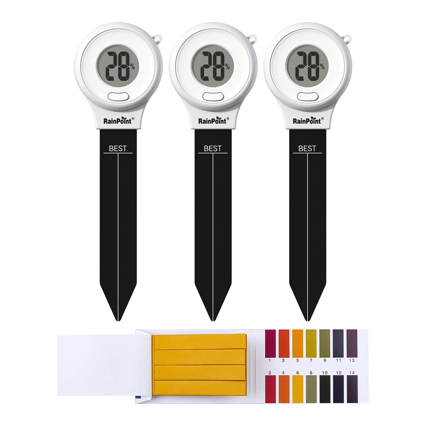RainPoint Digital Compact Soil Moisture Meter for Indoor/Outdoor Plants