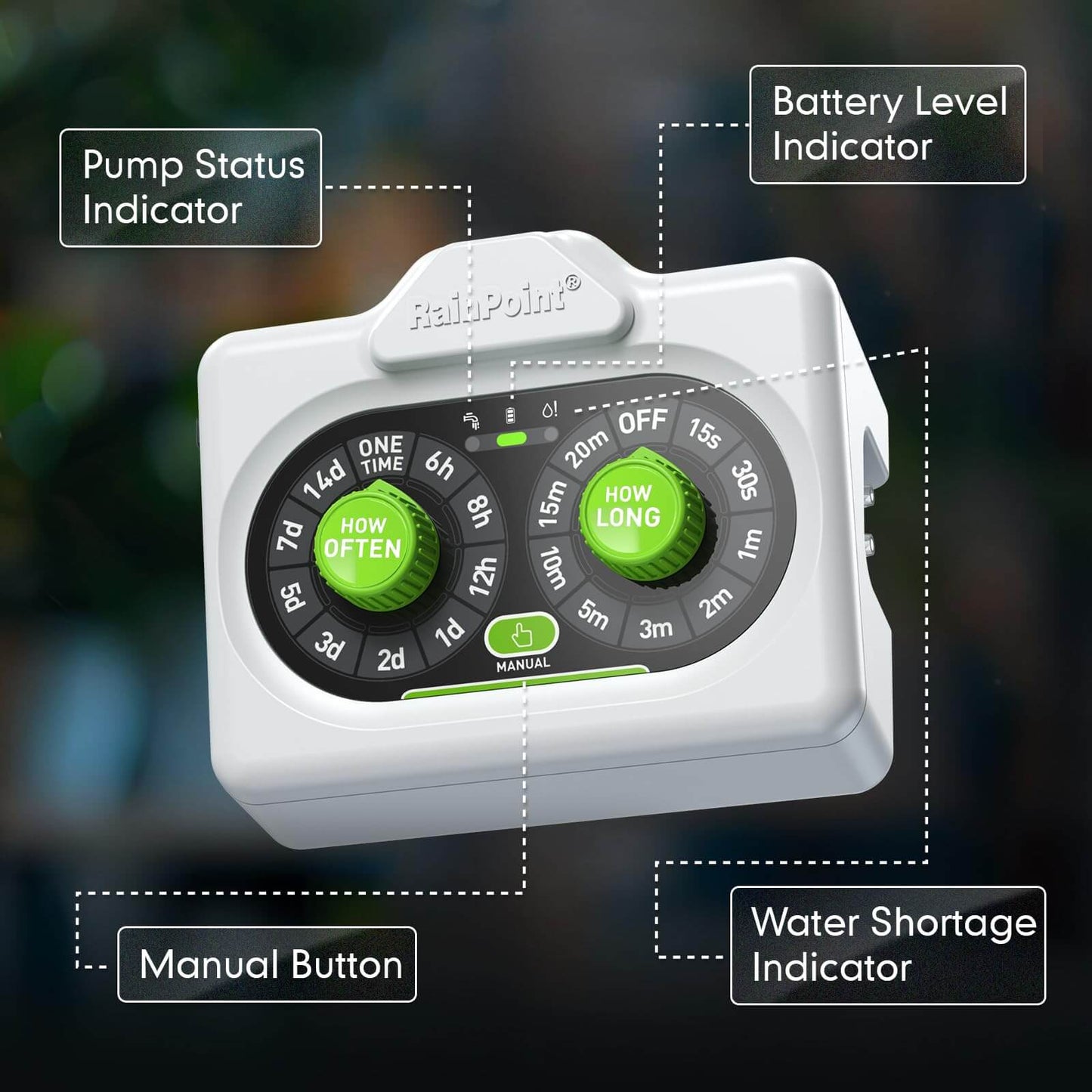 RAINPOINT Beginner-Friendly Automatic Plant Waterer Indoor for 10-15 Plants
