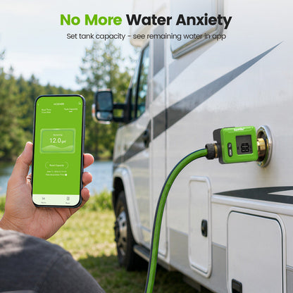 RainPoint Smart Bluetooth Water Flow Meter with App Control