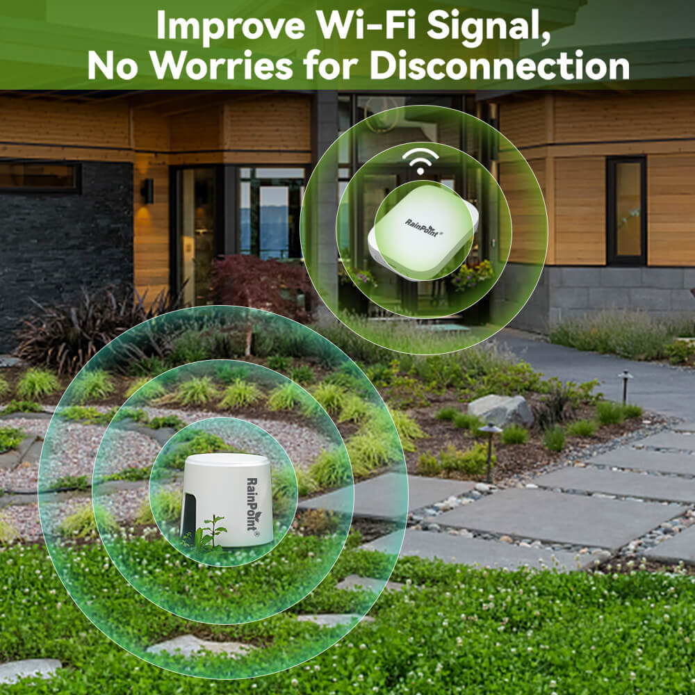 RAINPOINT Wireless Digital Rain Gauge Outdoor with App - Smart Rain Gauge with Accurate Weather Sensor