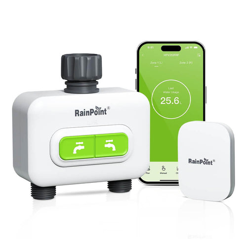 RainPoint 2-Zone Wireless Smart Water Timer with Hub