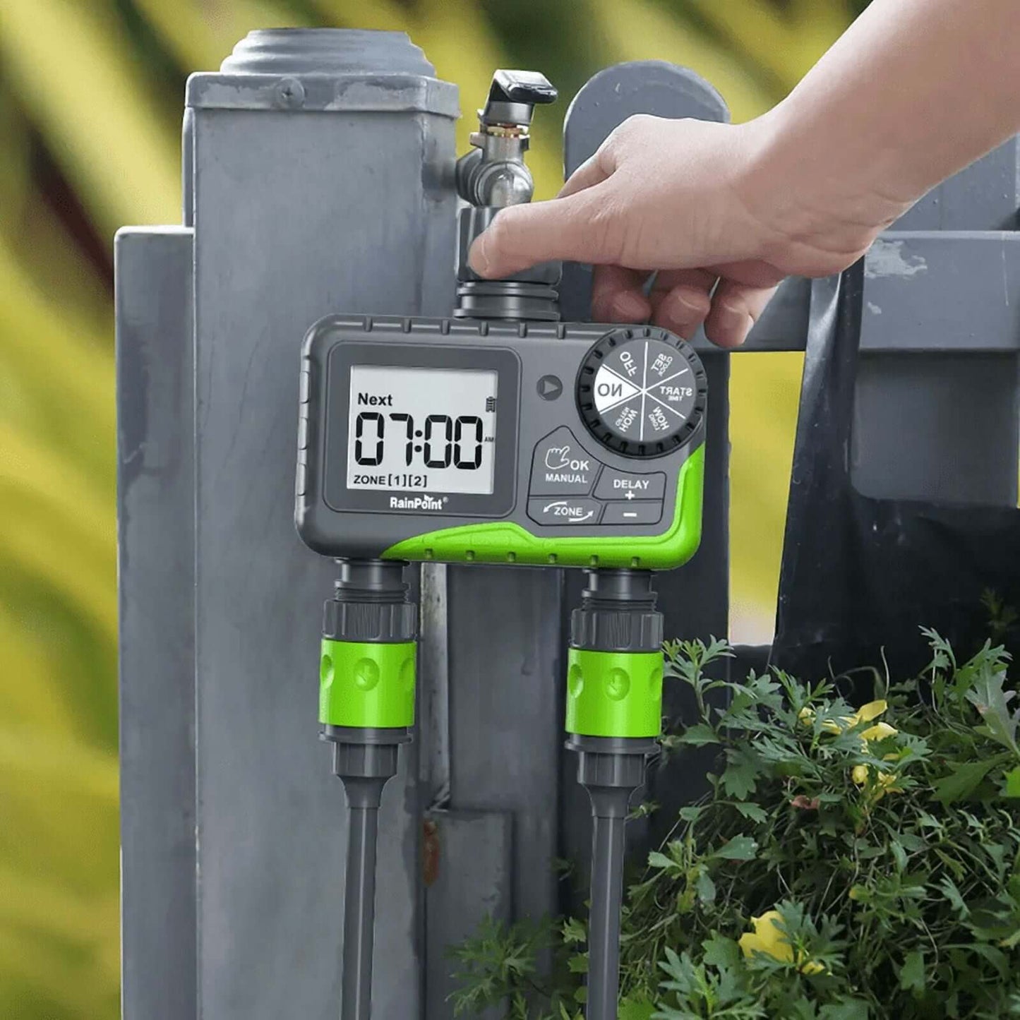 RainPoint 2-Zone Water Timer for Outdoor Hose
