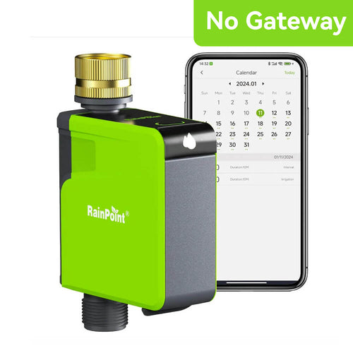 RainPoint with Brass Inlet Bluetooth Water Timer for Garden Hose(Not Hub)