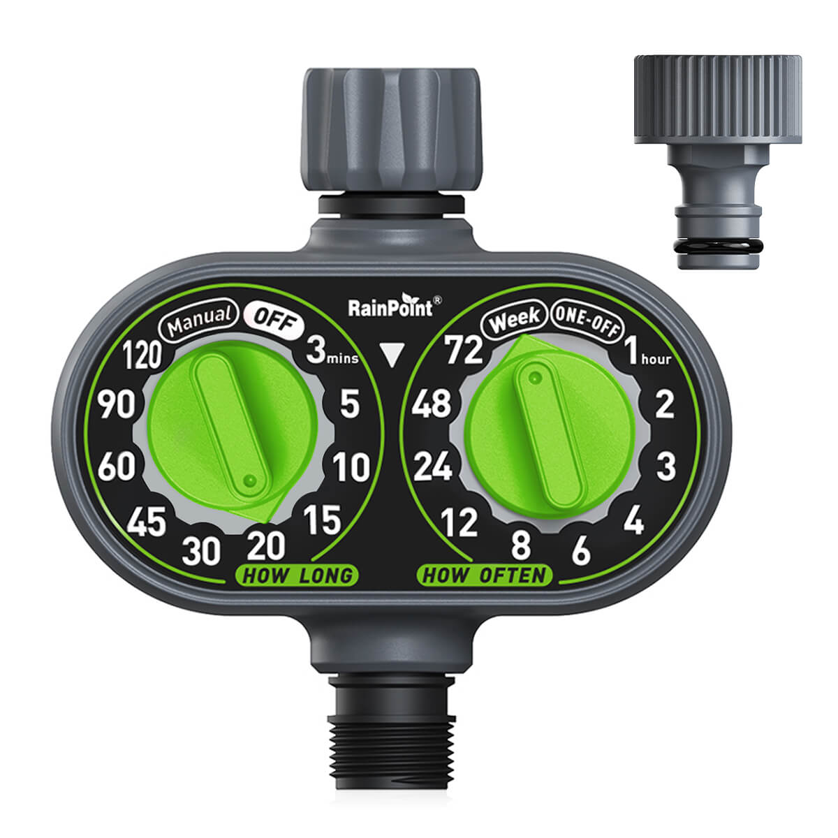 RainPoint Simple 2-Dial Outdoor Sprinkler Controller