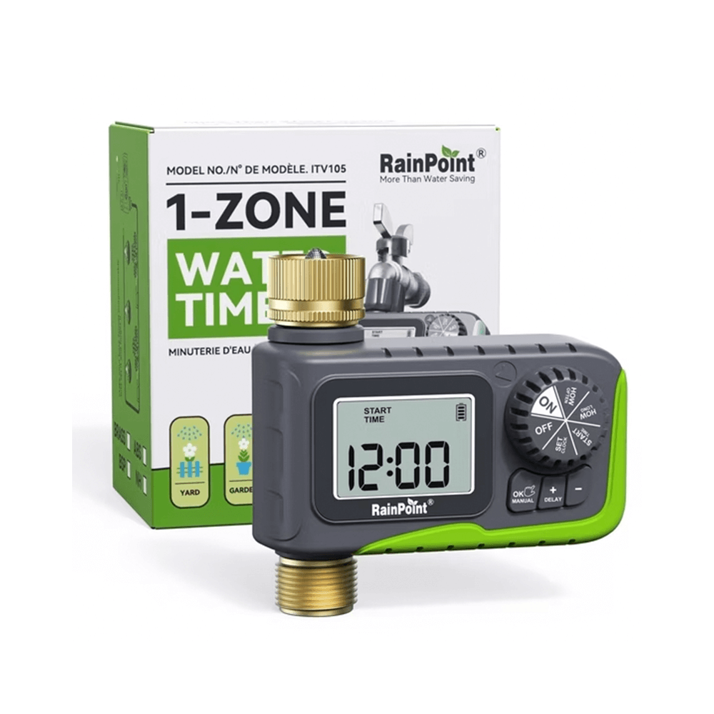RainPoint Garden Hose Timer Greenhouse Irrigation,Brass Inlet and Outlet