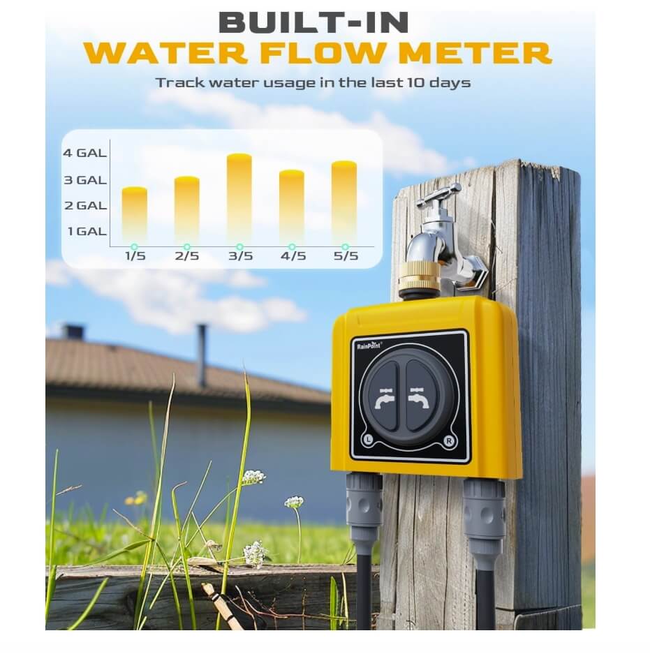 RainPoint WiFi Sprinkler Timer 2-Zone - Timer Only, Without WiFi Hub