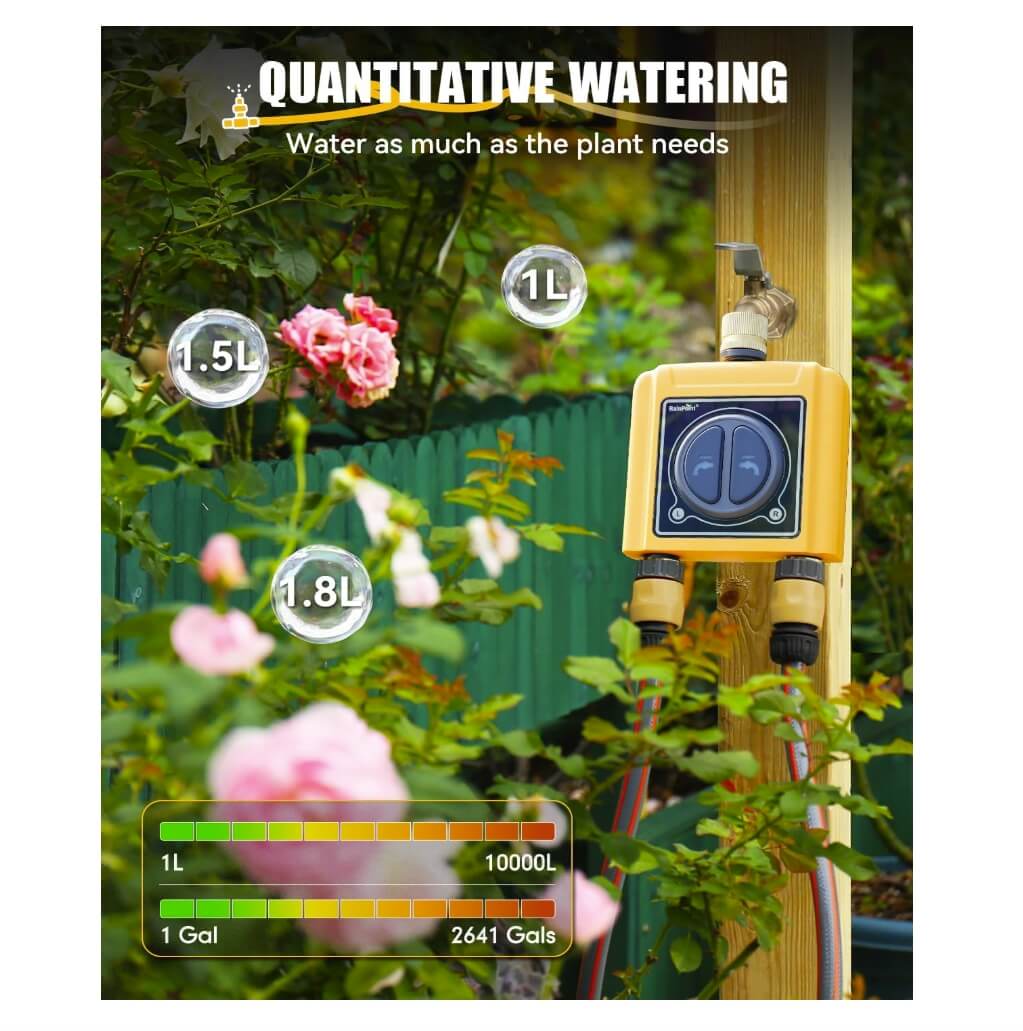 RainPoint WiFi Water Timer with Brass Inlet & Outlet. No WiFi Hub DE