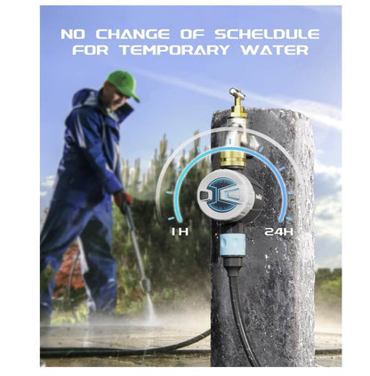 RainPoint Brass Inlet Smart Hose Faucet Timer, APP Control via 2.4Ghz WiFi and Bluetooth