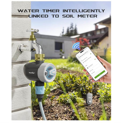 RainPoint Brass Inlet Smart Hose Faucet Timer, APP Control via 2.4Ghz WiFi and Bluetooth