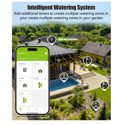 RainPoint Bluetooth Sprinkler Timer 2 Outlet Hose-Timer Only, (Not Hub)