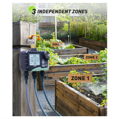 RainPoint 3 Zone Sprinkler Timer with Brass Inlet