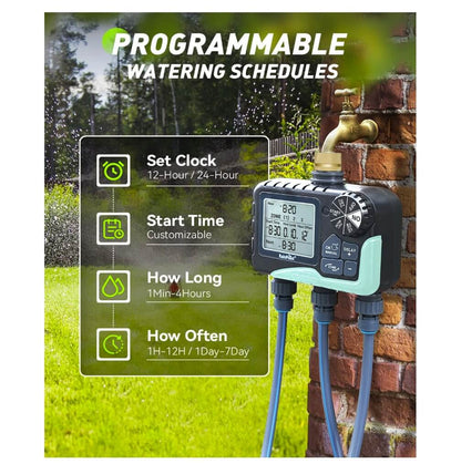 RainPoint 3 Zone Sprinkler Timer with Brass Inlet