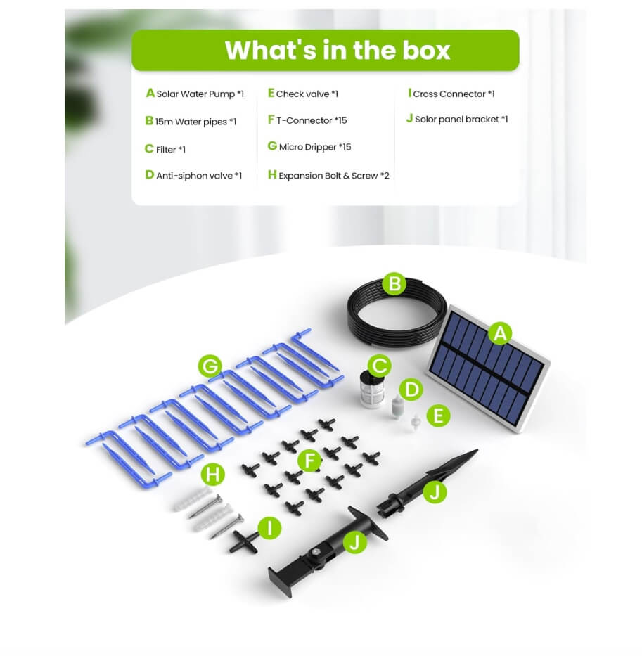 RainPoint Solar Automatic Drip Irrigation Kit System