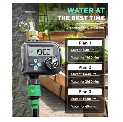 RainPoint Waterproof Hose Timer Brass Inlet,1 Outlet