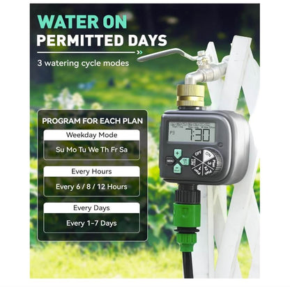 RainPoint Waterproof Hose Timer Brass Inlet,1 Outlet