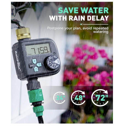 RainPoint Waterproof Hose Timer Brass Inlet,1 Outlet