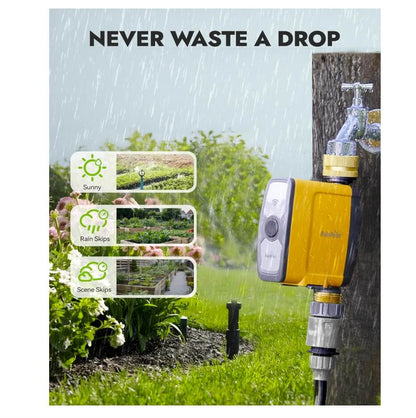 RainPoint WiFi Water Timer, Brass Inlet & Outlet