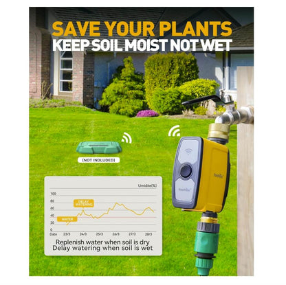 RAINPOINT Irrigation Computer WLAN with Pure Brass Inlet and Outlet, without WiFi Hub