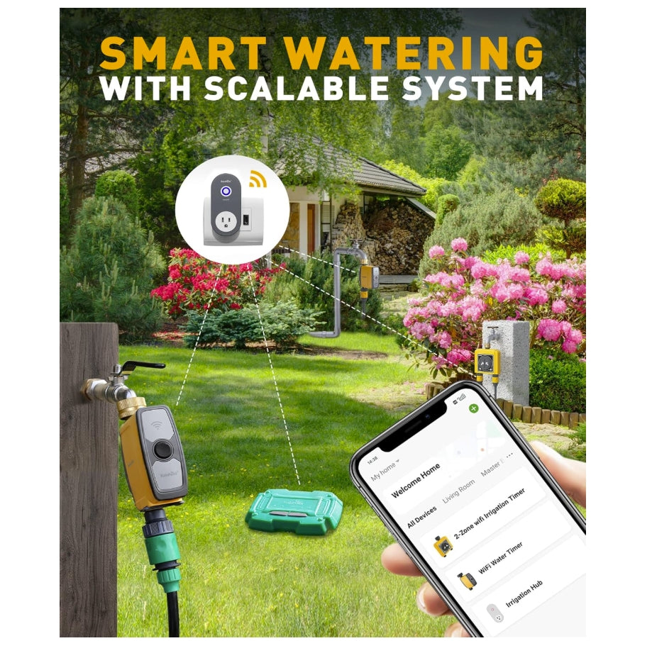 RAINPOINT WiFi Irrigation Hub – Works with WiFi Sprinkler Timers (Hub Only, No Timer Included)