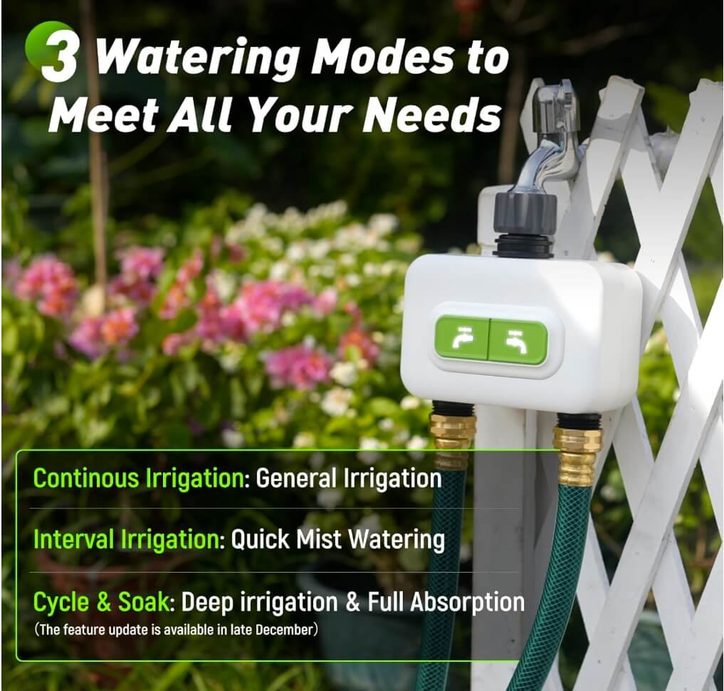 RainPoint 2-Zone Wireless Smart Water Timer with Hub