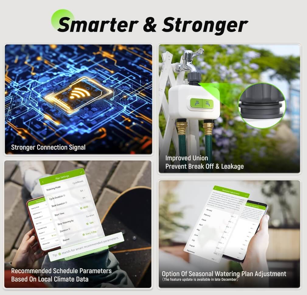 RainPoint 2-Zone Wireless Smart Water Timer with Hub