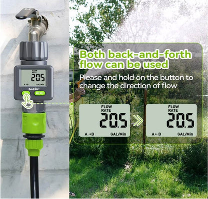 RainPoint Bi-Directional Measurement Digital Water Flow Meter