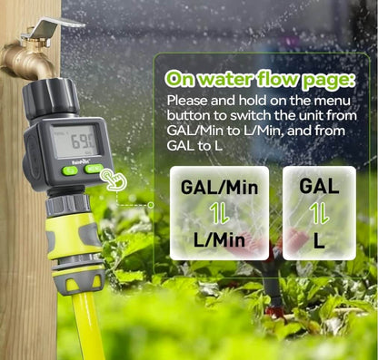 RainPoint Bi-Directional Measurement Digital Water Flow Meter