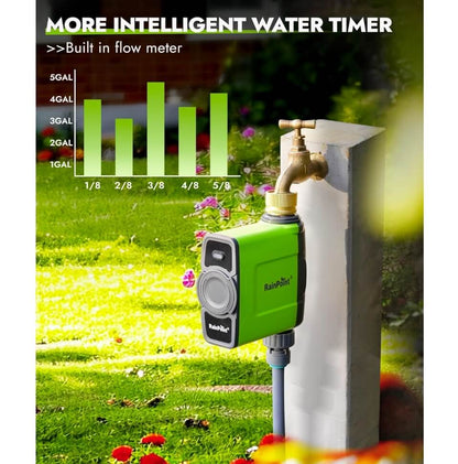 RainPoint with Brass Inlet WiFi Water Timer for Garden Hose