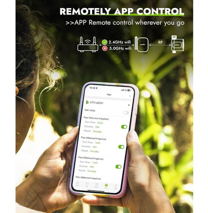 RainPoint with Brass Inlet Smart Sprinkler Timer  with Ethernet Gateway