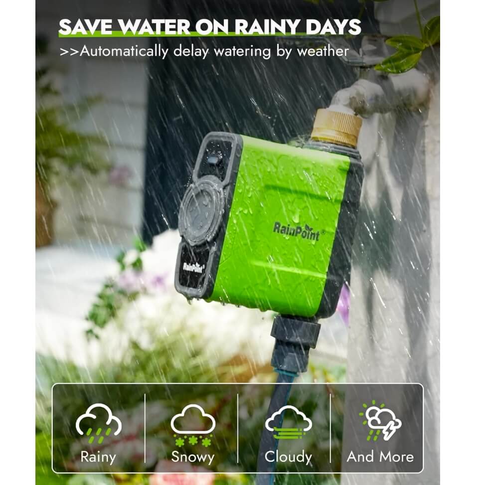 RainPoint with Brass Inlet Smart Sprinkler Timer  with Ethernet Gateway