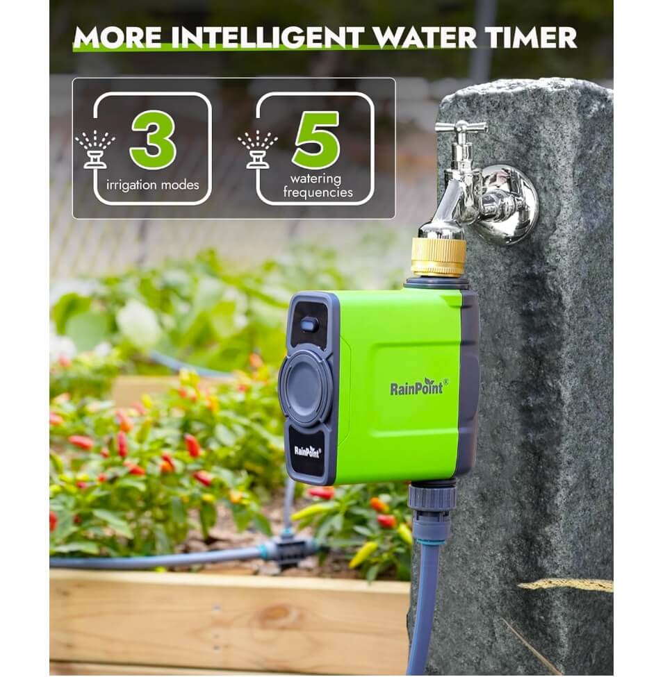 RainPoint with Brass Inlet Smart Sprinkler Timer  with Ethernet Gateway