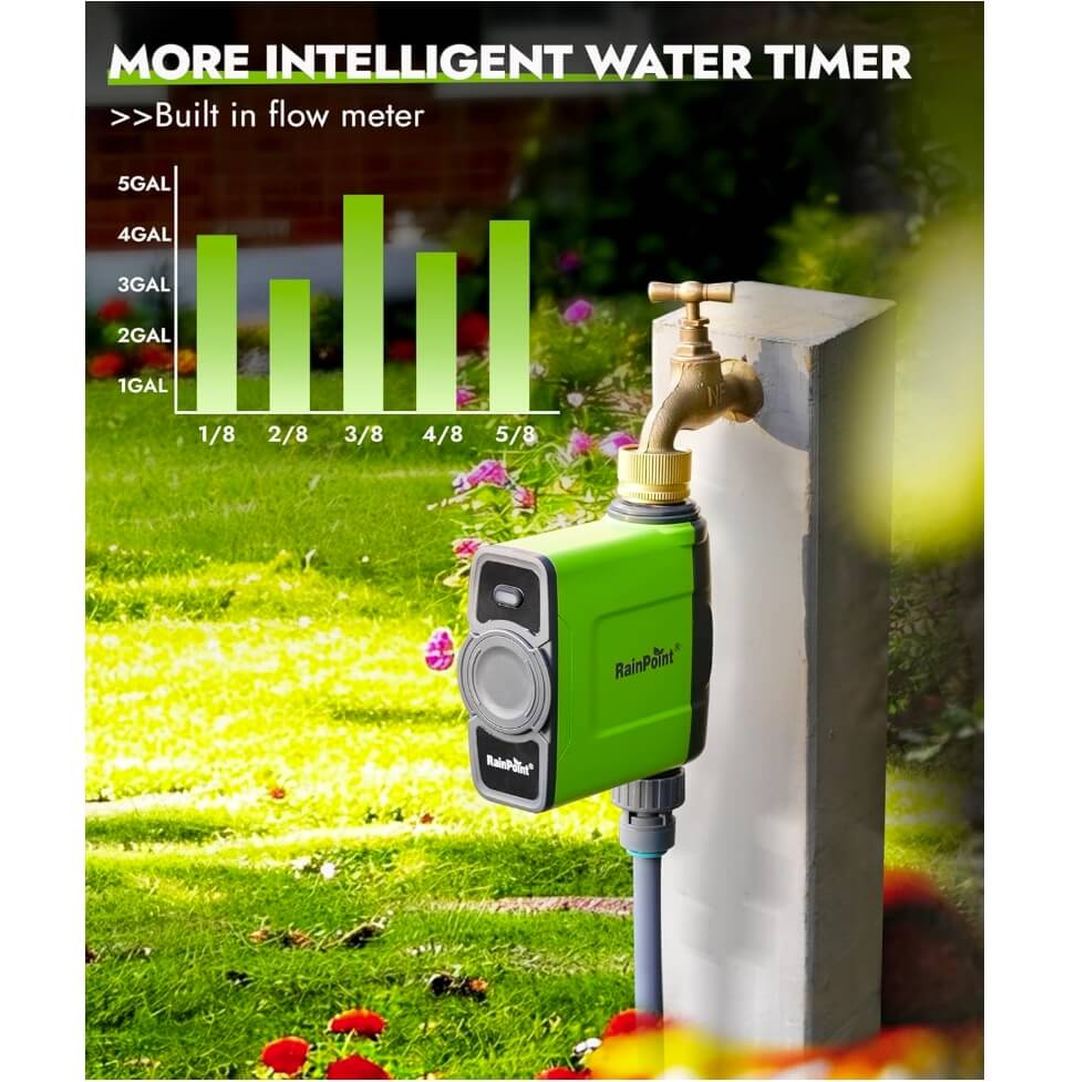 RainPoint with Brass Inlet Smart Sprinkler Timer  with Ethernet Gateway