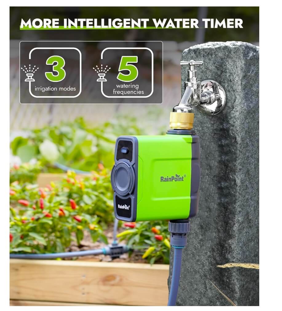 RainPoint WiFi Water Timer, Brass Inlet (No WiFi Gateway)