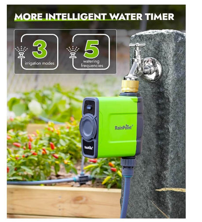 RainPoint WiFi Water Timer, Brass Inlet (No WiFi Gateway)