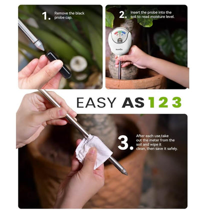 RainPoint Soil Moisture Meter - No Batteries  (White)