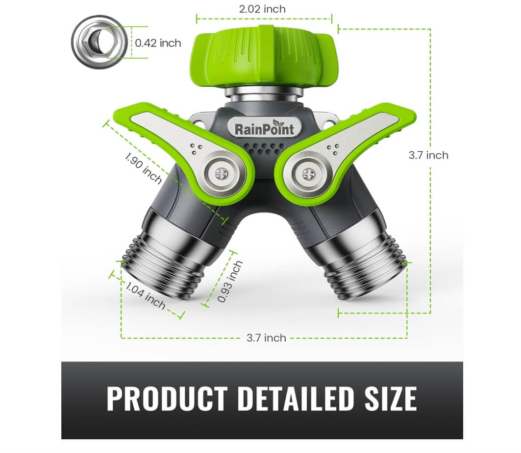 RAINPOINT Garden Hose Splitter(Green)