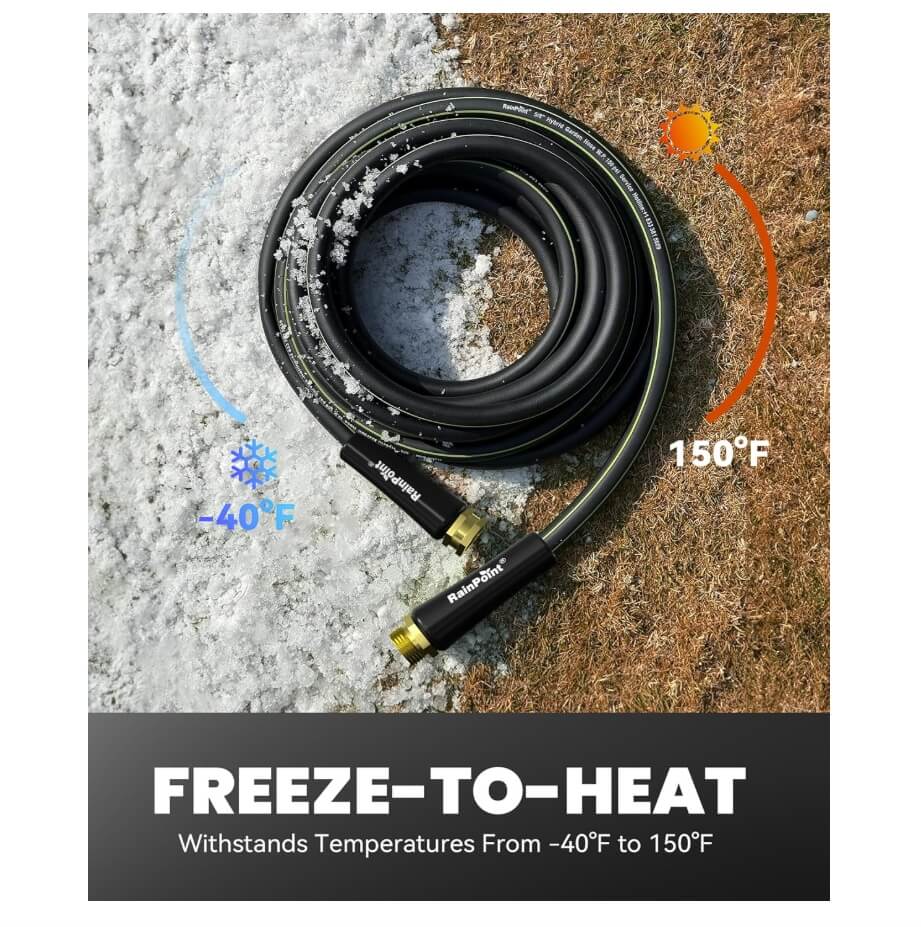 RAINPOINT Garden Hose 75ft x 5/8"