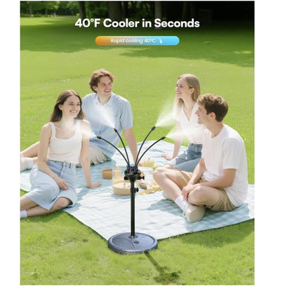 RAINPOINT Adjustable Outdoor Misting Cooler - 3.77FT Patio/Pool Mister