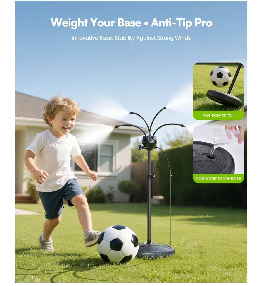 RAINPOINT Adjustable Outdoor Misting Cooler - 3.77FT Patio/Pool Mister