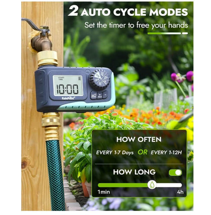 RainPoint Sprinkler Timer with Brass Inlet & Outlet