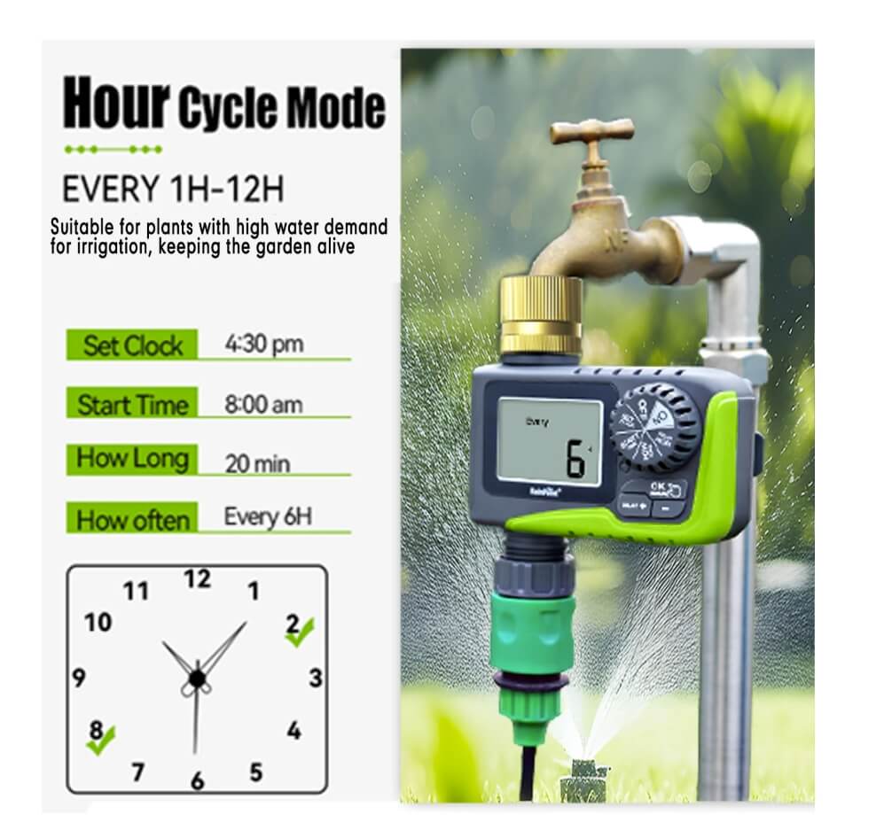 RainPoint Garden Hose Timer with Brass Inlet