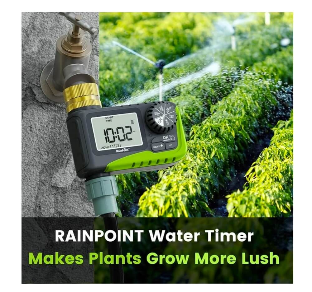 RainPoint Garden Hose Timer with Brass Inlet