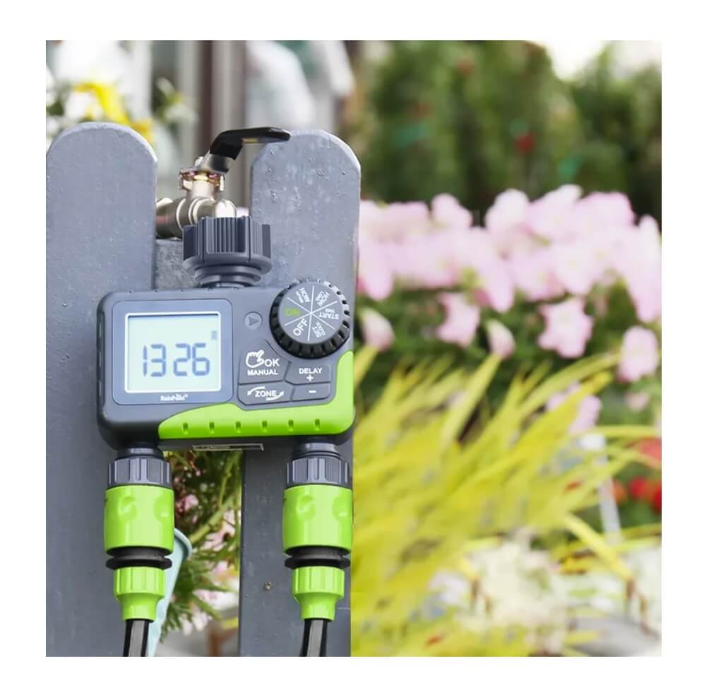 RainPoint 2PCS Garden Hose Timer 2 Outlet Greenhouse Irrigation Faucet