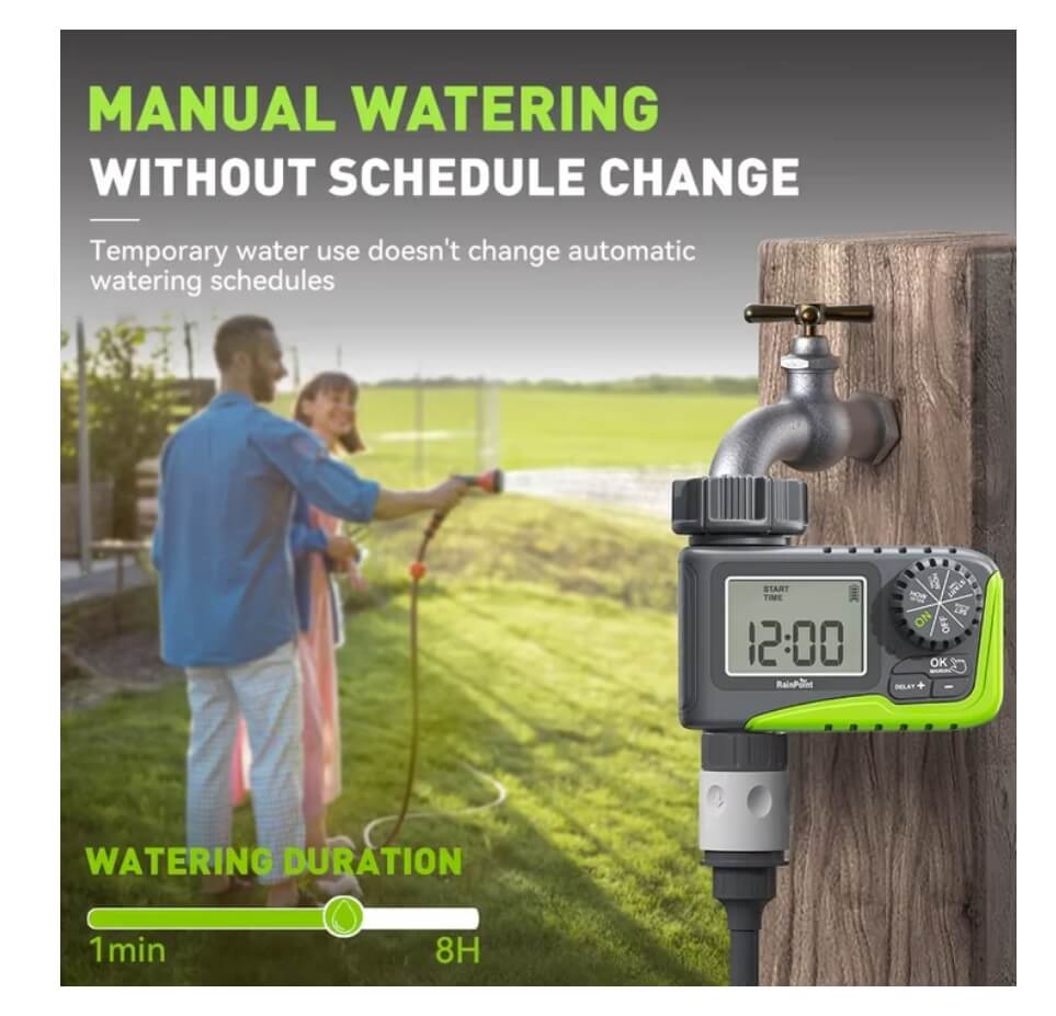 RainPoint 2 Pack Garden Sprinkler Timer Irrigation Lawn Watering Controller