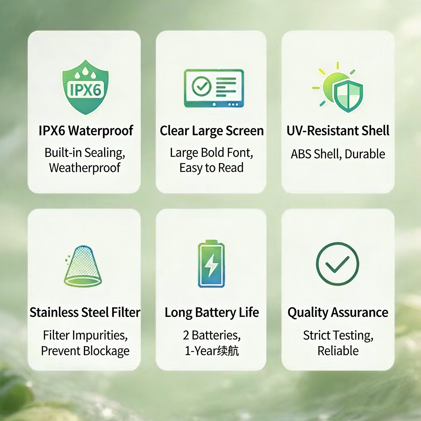 Outdoor Garden Hose Water Timer with Rain Delay & Manual Mode, Smart irrigation controller