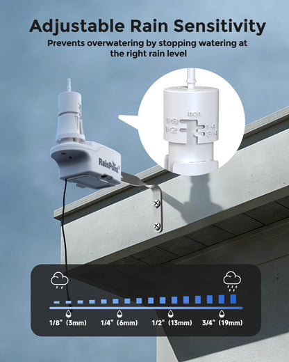 RainPoint wireless Rain Sensor with Mounting Bracket and Wire