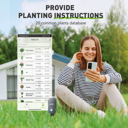 RainPoint Bluetooth Soil Moisture & Temp Meter - Works with Bluetooth Hub & Water Timer