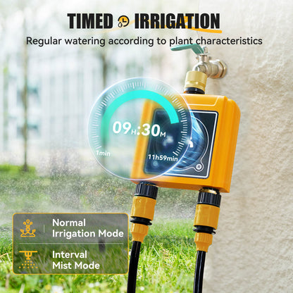 RainPoint 2 Zone WiFi Hose Timer for Lawn with Brass Inlet & Outlet