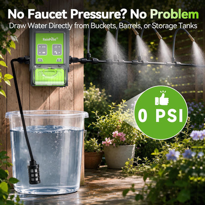 RainPoint Smart Water Pump Misting Kit for Gardens & Rain Barrels