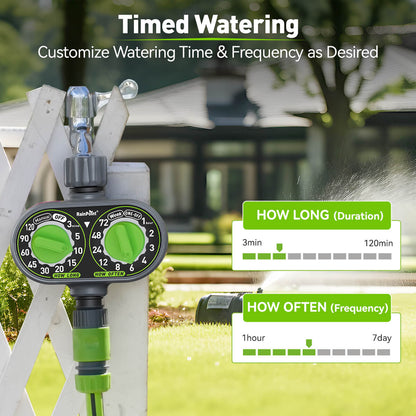 RainPoint Simple 2-Dial Outdoor Sprinkler Controller